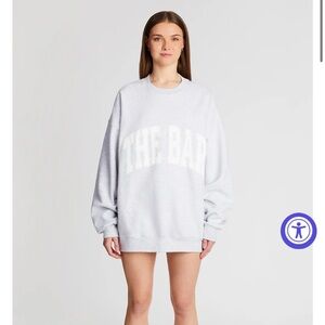 The Bar Light Gray Crewneck Sweater